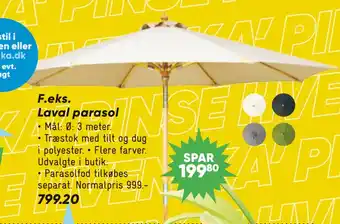 Bilka Laval parasol tilbud