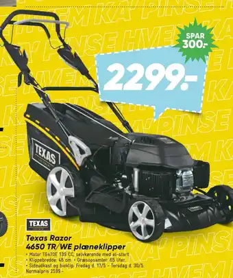 Bilka Texas Razor 4650 TR/WE plæneklipper tilbud