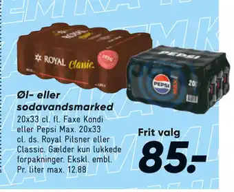 Bilka Øl- eller sodavandsmarked tilbud