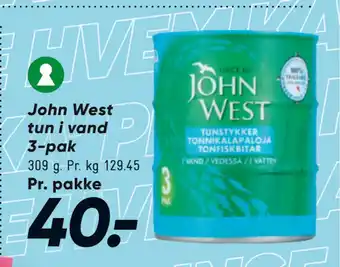 Bilka John West tun i vand 3-pak tilbud