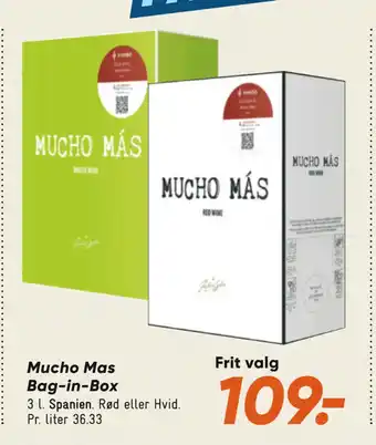 Bilka Mucho Mas Bag-in-Box tilbud