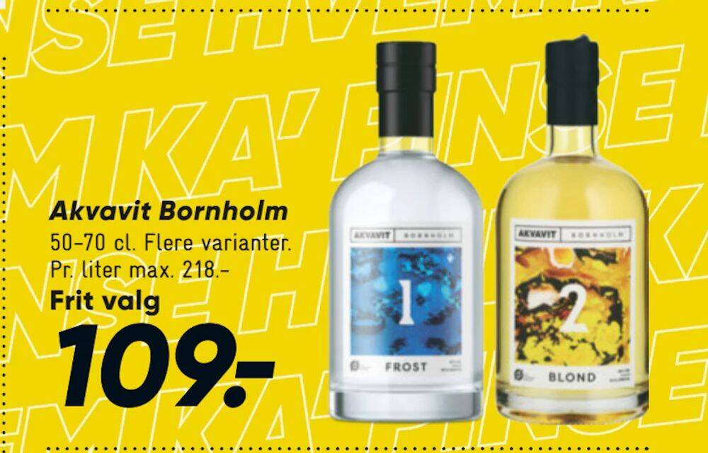 Akvavit Bornholm tilbud hos Bilka