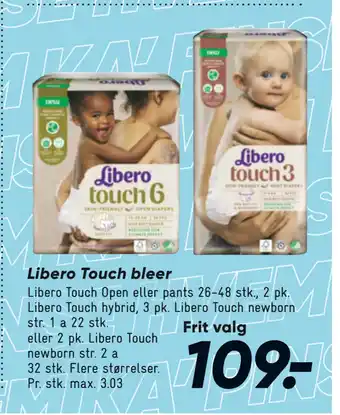 Bilka Libero Touch bleer tilbud