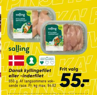 Bilka Dansk kyllingefilet eller -inderfilet tilbud
