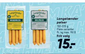 Bilka Langelænder pølser tilbud