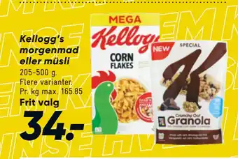 Bilka Kellogg’s morgenmad eller müsli tilbud