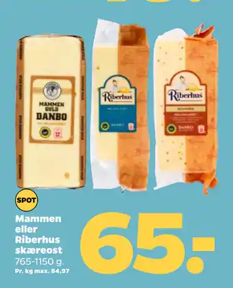 Netto Mammen eller Riberhus skæreost tilbud