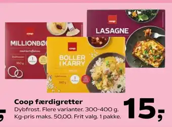 SuperBrugsen Coop færdigretter tilbud