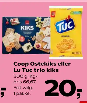 SuperBrugsen Coop Ostekiks eller Lu Tuc trio kiks tilbud