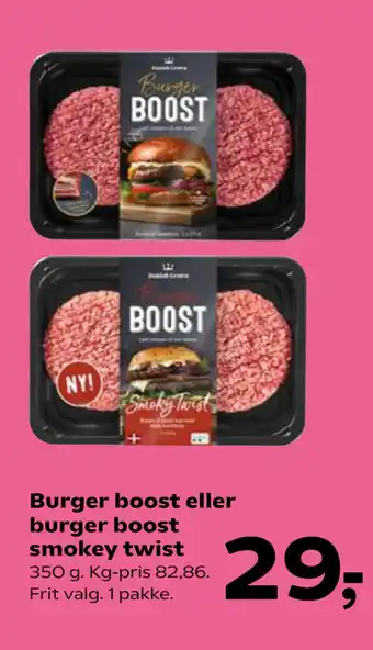 SuperBrugsen Burger boost eller burger boost smokey twist tilbud