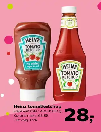 Kvickly Heinz tomatketchup tilbud
