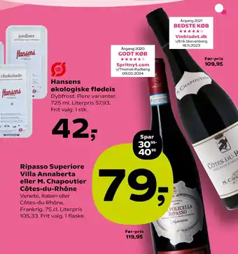 Kvickly Ripasso Superiore Villa Annaberta eller M. Chapoutier Côtes-du-Rhône tilbud