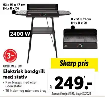 Lidl Elektrisk bordgrill med stativ tilbud