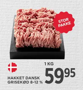 MENY HAKKET DANSK GRISEKØD 8-12 % tilbud