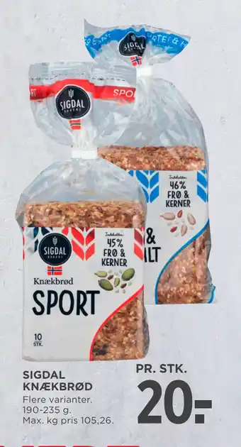 MENY SIGDAL KNÆKBRØD tilbud