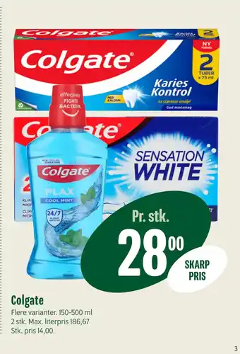 Min Købmand Colgate tilbud