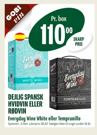 Min Købmand Everyday Wine White eller Tempranillo tilbud