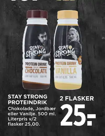MENY STAY STRONG PROTEINDRIK tilbud