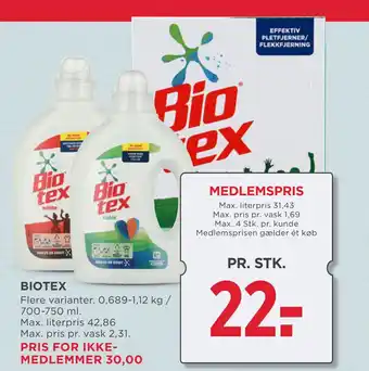 MENY BIOTEX tilbud