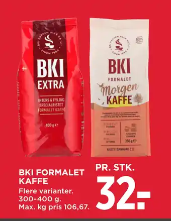 MENY BKI FORMALET KAFFE tilbud