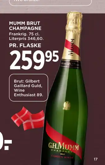 MENY MUMM BRUT CHAMPAGNE tilbud