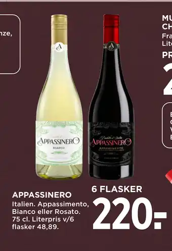 MENY APPASSINERO tilbud