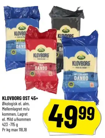 Løvbjerg KLOVBORG OST 45+ tilbud