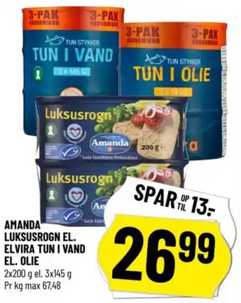 Løvbjerg AMANDA LUKSUSROGN EL. ELVIRA TUN I VAND EL. OLIE tilbud