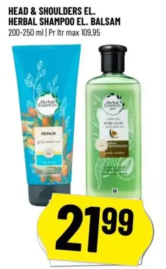 Løvbjerg HEAD & SHOULDERS EL. HERBAL SHAMPOO EL. BALSAM tilbud