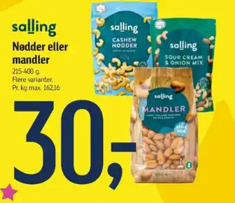 Føtex Nødder eller mandler tilbud