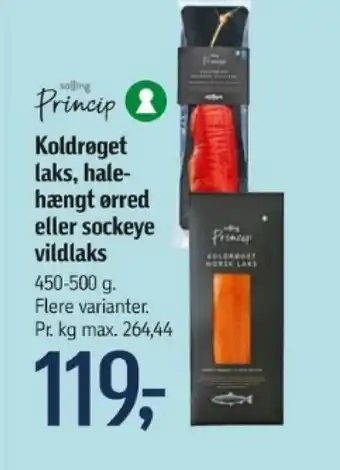 Føtex Koldrøget laks, hale- hængt ørred eller sockeye vildlaks tilbud