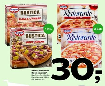 Ristorante eller Rustica pizza