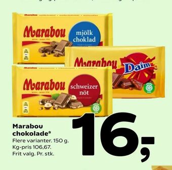 Coop 365 Marabou chokolade tilbud