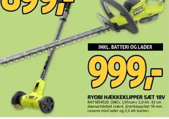 XL-BYG RYOBI HÆKKEKLIPPER SÆT 18V tilbud