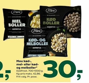 Coop 365 Mou kød-, mel- eller kød- og melboller tilbud