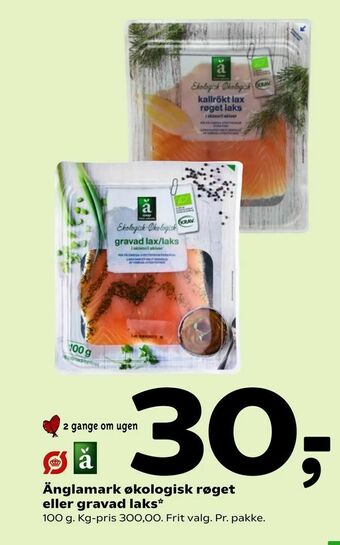 Coop 365 Änglamark økologisk røget eller gravad laks tilbud