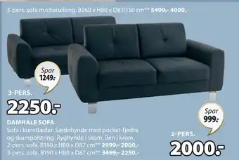 JYSK DAMHALE SOFA tilbud