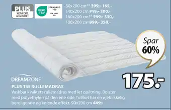 JYSK PLUS T45 RULLEMADRAS tilbud