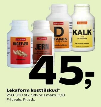 Coop 365 Lekaform kosttilskud tilbud
