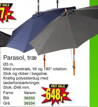 Harald Nyborg Parasol, træ tilbud