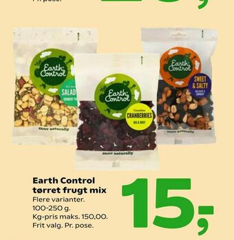 Coop 365 Earth Control tørret frugt mix tilbud