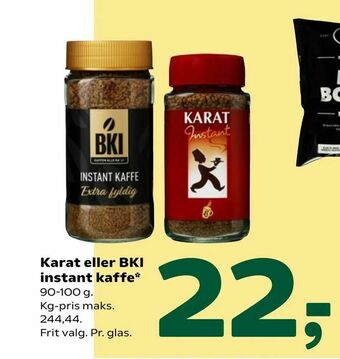 Coop 365 Karat eller BKI instant kaffe tilbud