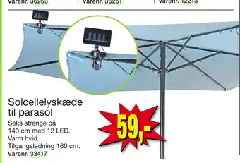 Harald Nyborg Solcellelyskæde til parasol tilbud