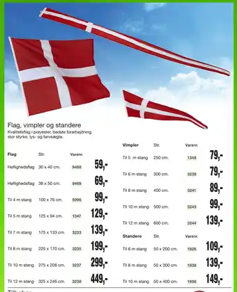 Harald Nyborg Flag, vimpler og standere tilbud