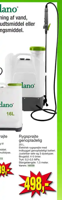 Harald Nyborg Rygsprøjte genopladelig tilbud