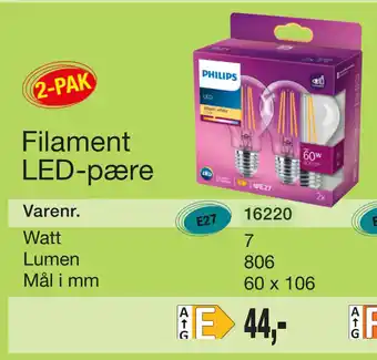 Harald Nyborg Filament LED-pære tilbud