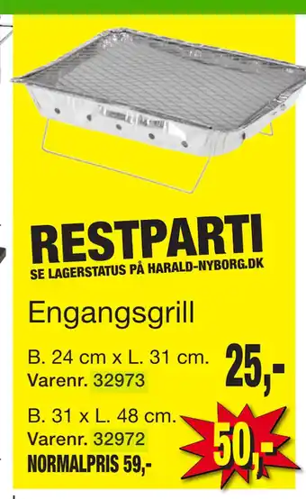 Harald Nyborg Engangsgrill tilbud
