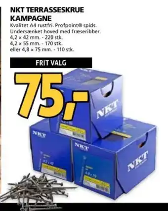 XL-BYG NKT TERRASSESKRUE KAMPAGNE tilbud