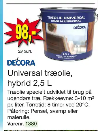 Harald Nyborg Universal træolie, hybrid 2,5 L tilbud