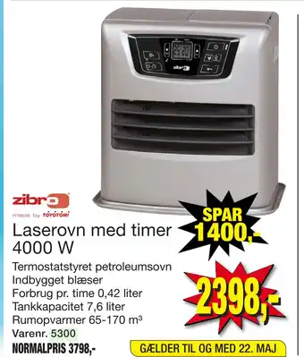 Harald Nyborg Laserovn med timer 4000 W tilbud